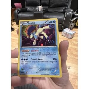 🌀Keldeo XY191 Black Star Promo 2017 Pokemon Card‎ HD GALAXY FART? SWIRL 🌀